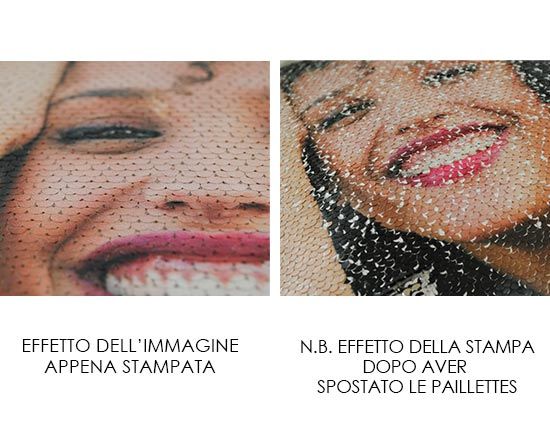 effetto paillettes prima e dopo