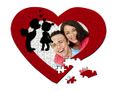 Foto puzzle a cuore con grafica dolce