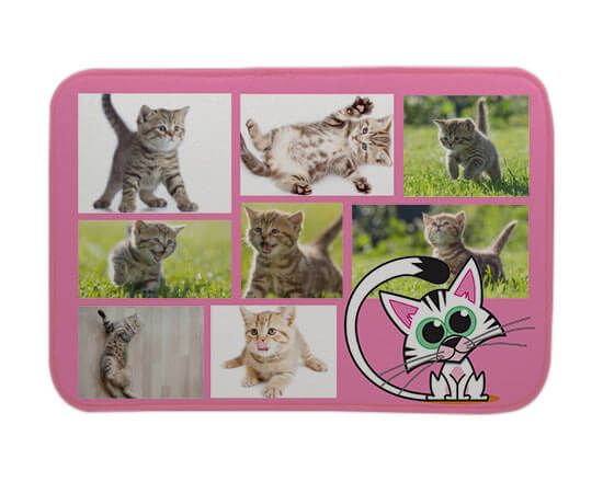 Tappetino per animali con grafica collage
