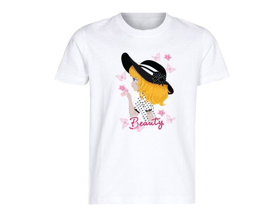t-shirt per bimba con grafica a tema