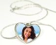 collana ciondolo cuore con ritratto di donna