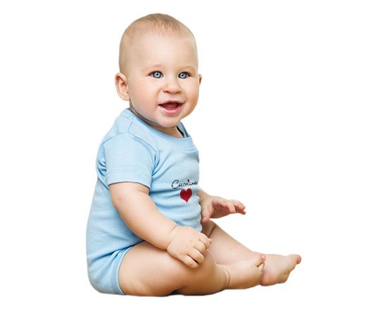 Body baby celeste con grafica