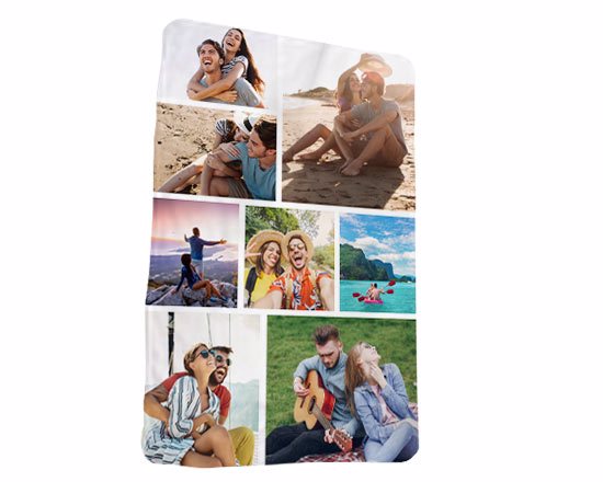 coperta personalizzata con collage di immagini