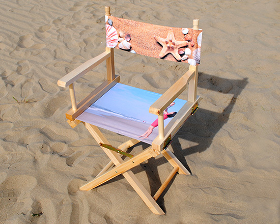 personalizza sedia per il mare con foto