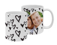Tazza panoramica con cuori neri