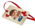 Targhetta Rettangolare in Feltro Love Hearts