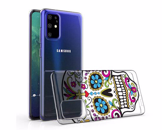 Cover personalizzata con grafica teschio, per samsung galaxy S20