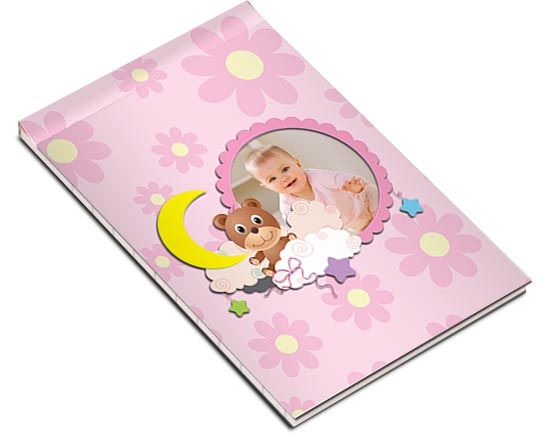 Stampa block notes rigido Orsetto rosa