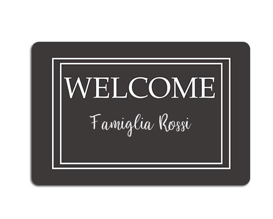 Zerbino personalizzato in feltro da stampare con grafica Welcome