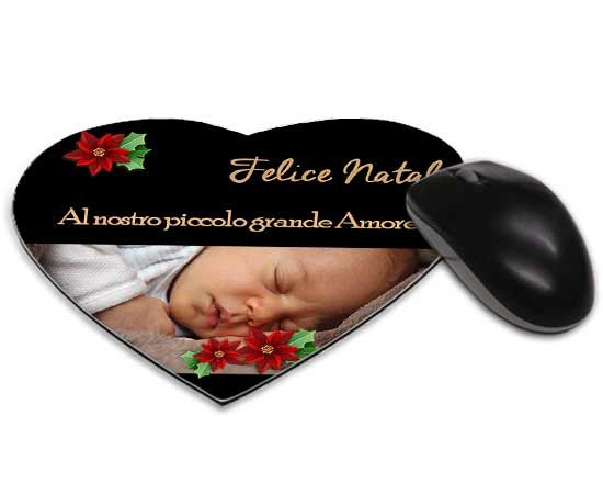 Mouse tappetino cuore Black Christmas