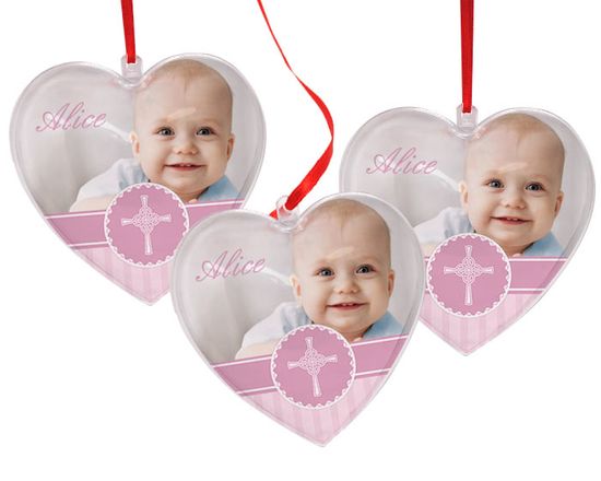 Cuore di natale personalizzato con foto di famiglia