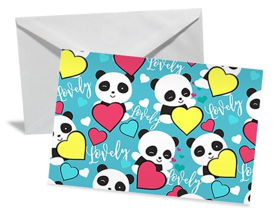 Bigliettino Auguri Lovely panda