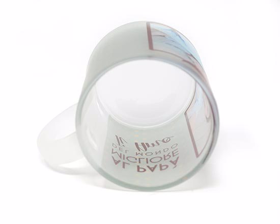 Interno tazza vetro personalizzata con grafica per il papà
