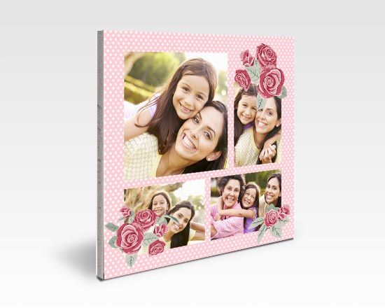 kapafix collage rose con pois, per la festa della mamma