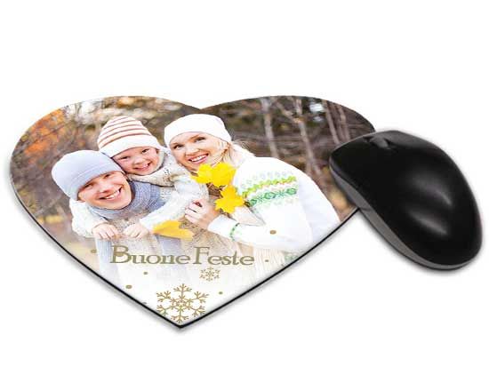Mouse tappetino cuore White Christmas