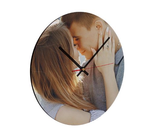 orologio con foto - lancette in metallo stile moderno