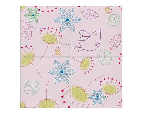 motivo decorativo su mosaico in ceramica