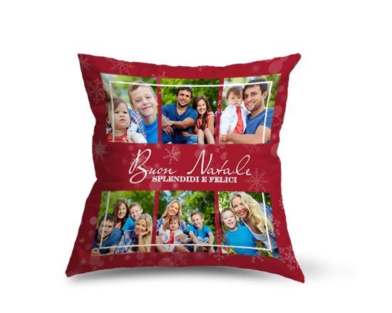 Cuscino quadrato in poliestere Red Christmas