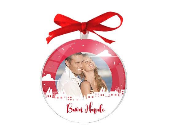 Grafica di Natale rossa per la pallina