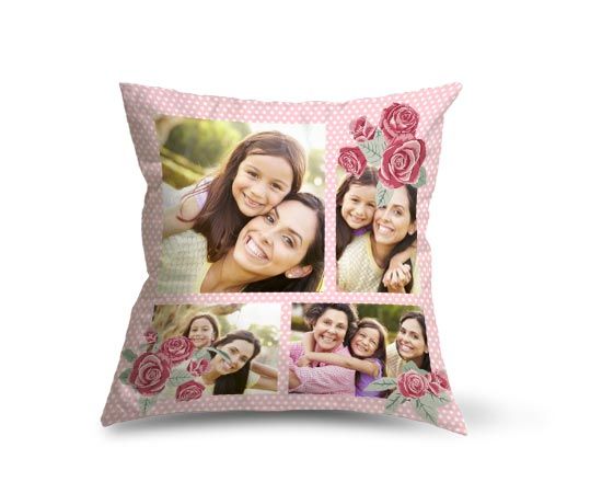 Il colllage di foto sul tuo cuscino morbido