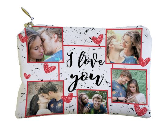 Portachiavi Portamonete I love you collage