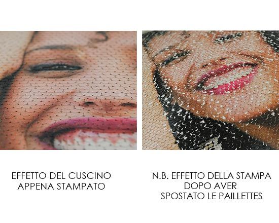 effetto paillettes dopo aver utilizzato il cuscino