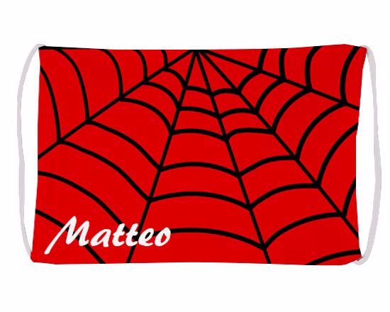 Personalizza mascherina per bambini con grafica spider