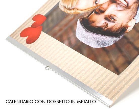 Calendario Pagina Singola formato 30 x 70 stampato con dorsetto in metallo