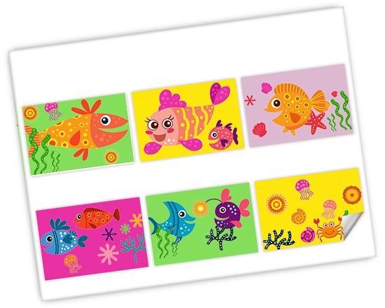 Pesci decorativi per i tuoi stickers