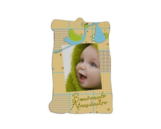 Pergamena in masonite con grafica bimbo