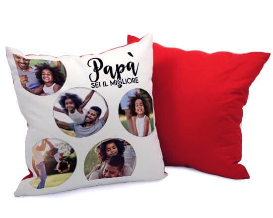 Cuscino classico con grafica con cerchi