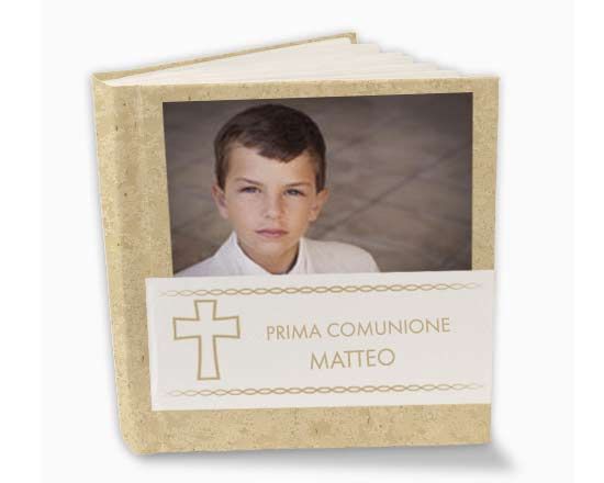 album foto con grafica per la prima comunione