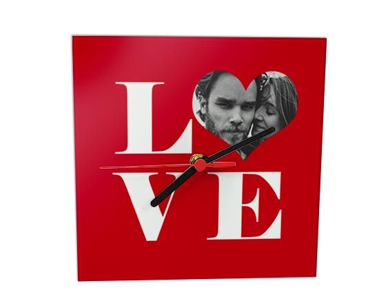 Orologio Quadrato in Vetro Big Love