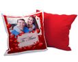 Cuscino poliestere con cornice di cuori