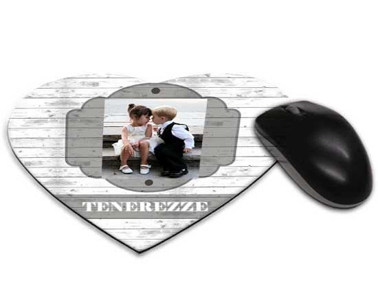 Mouse tappetino cuore Simple grey