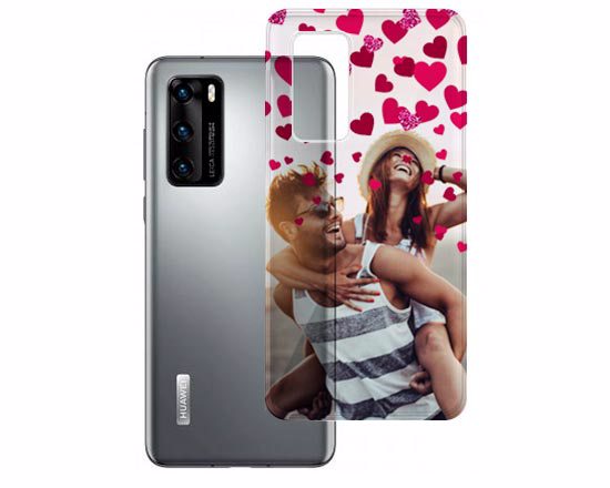 Cover trasparente Huawei P40 cuori