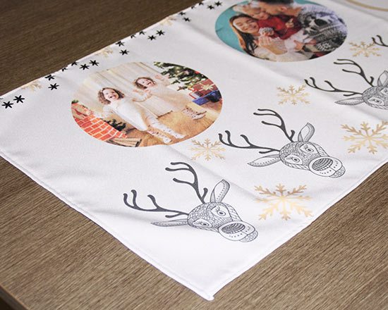 Runner personalizzato natalizio rifinito artigianalmente