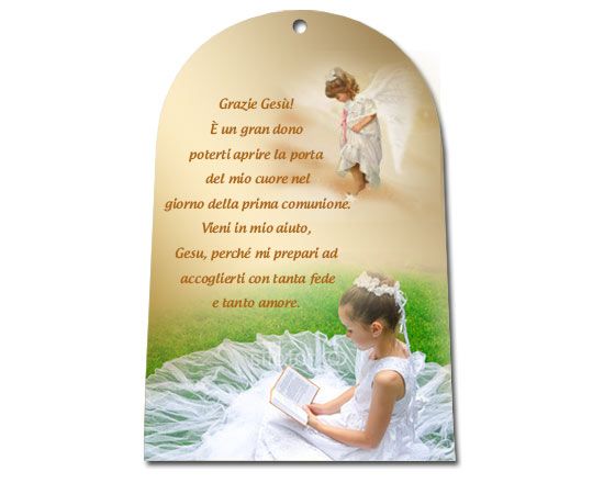 campana in legno personalizzata per la prima comunione