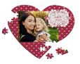 puzzle personalizzato a cuore formato A4 con grafiche e foto