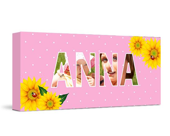 La tela con il nome Anna da personalizzare con la tua foto
