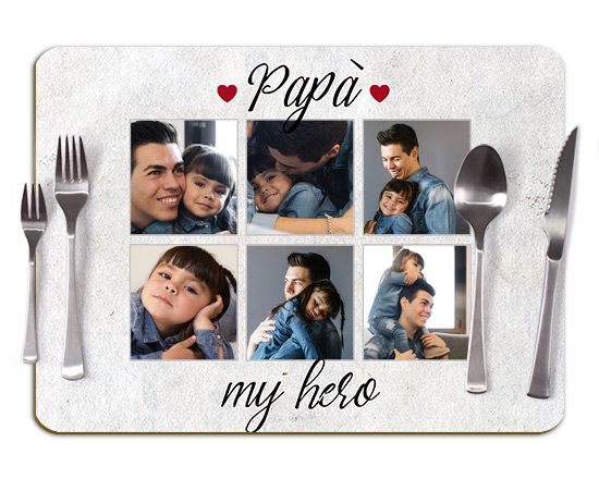Tovaglietta in sughero dedicata al papà