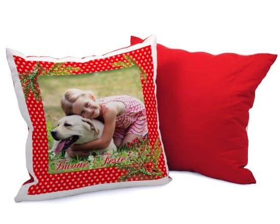 Cuscino quadrato in poliestere Bacche natalizie