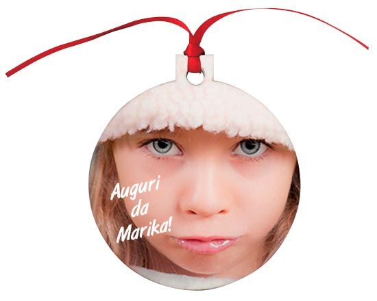 Palla di natale con foto per i tuoi addobbi