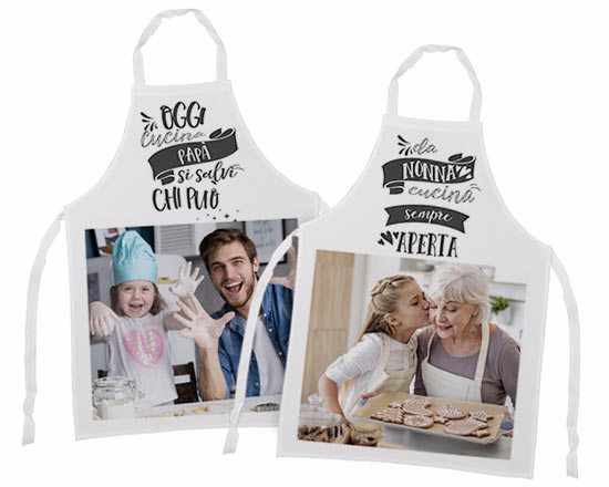 grembiuli con frasi e foto