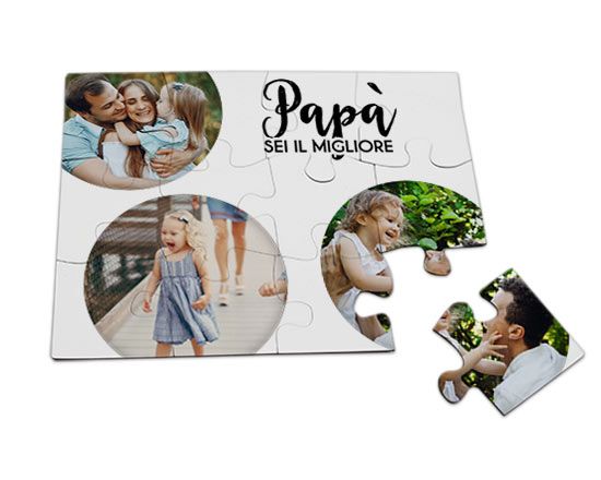 Puzzle Magnetici Rettangolari grandi Papà sei il migliore