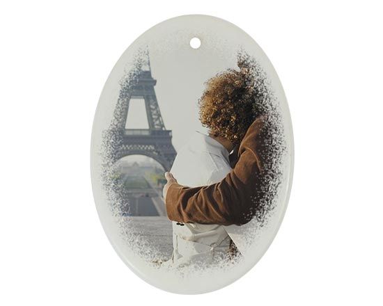 personalizza decorazione in ceramica ovale