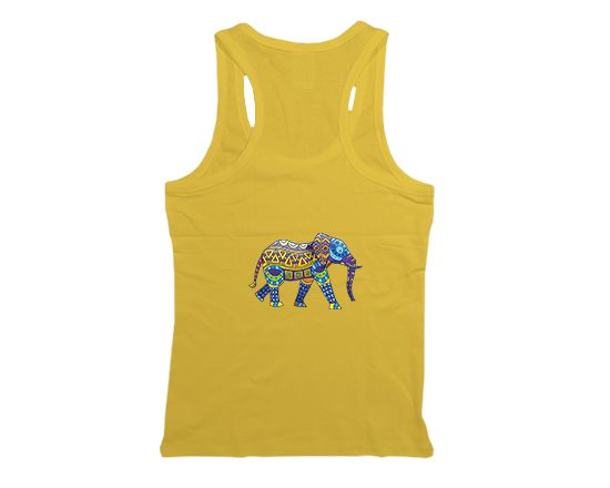 Canotta spalla larga gialla da donna