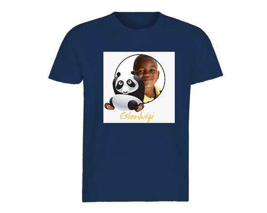 T-shirt in cotone con grafica panda