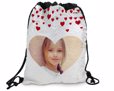 Sacca con paillettes con grafica cuore