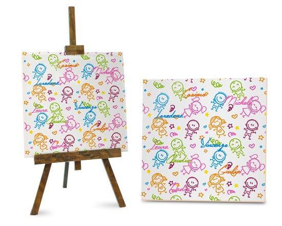 Mattonella arredo con disegni colorati